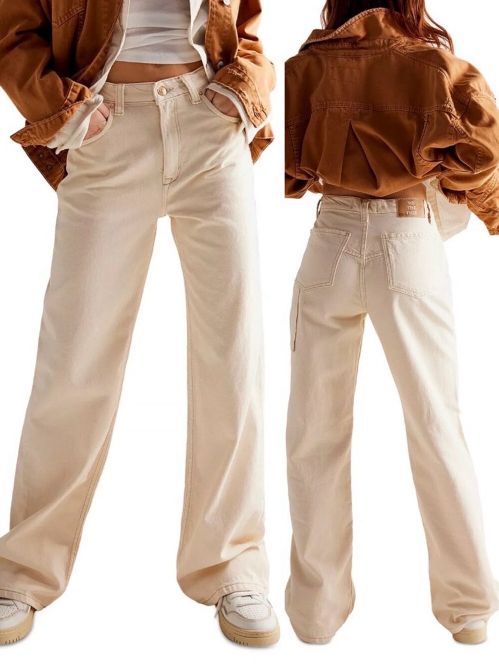 Free People We The Free Tinsley Baggy High Rise Straight Leg Jean 27